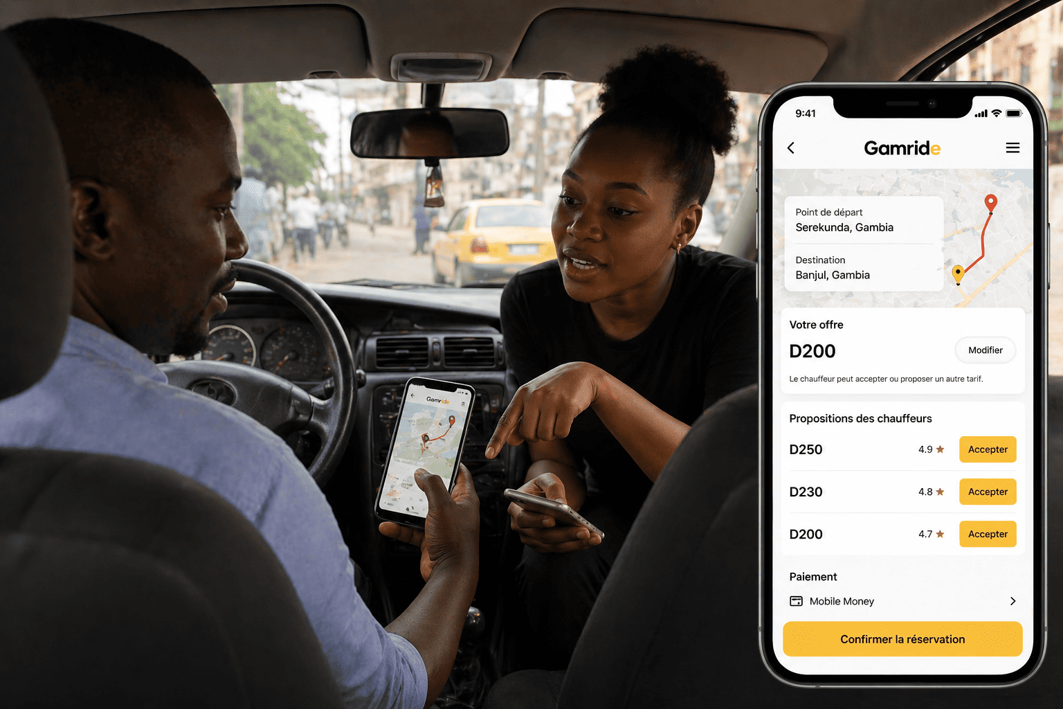 Gambie — Gamride mise sur la négociation des prix pour les VTC